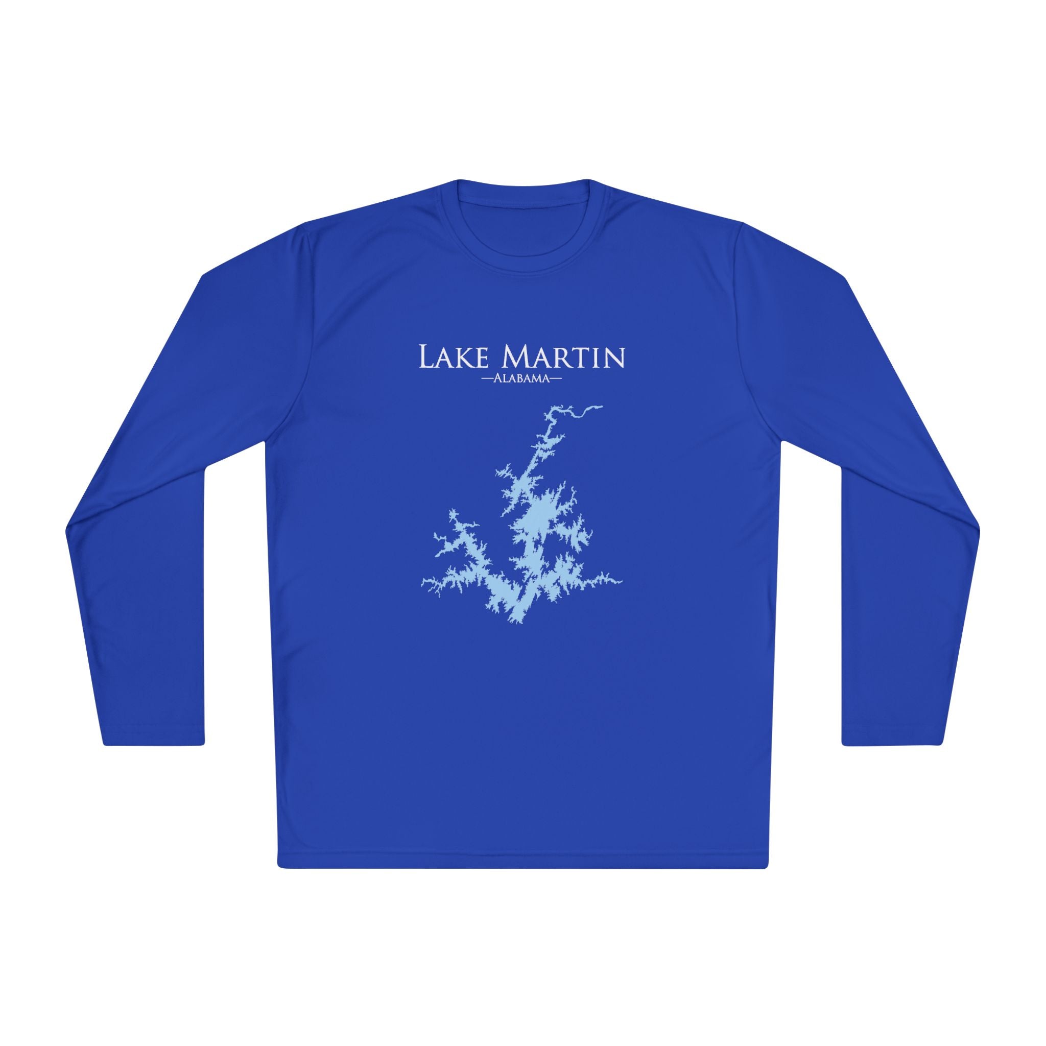 Lake Martin Dri-fit Boating Shirt – Breathable Material – Men's Long Sleeve Moisture Wicking Tee – Alabama Lake