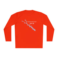 Greenwood Lake Life Dri-fit Boating Shirt – Breathable Material – Men's Long Sleeve Moisture Wicking Tee – South Carolina Lake