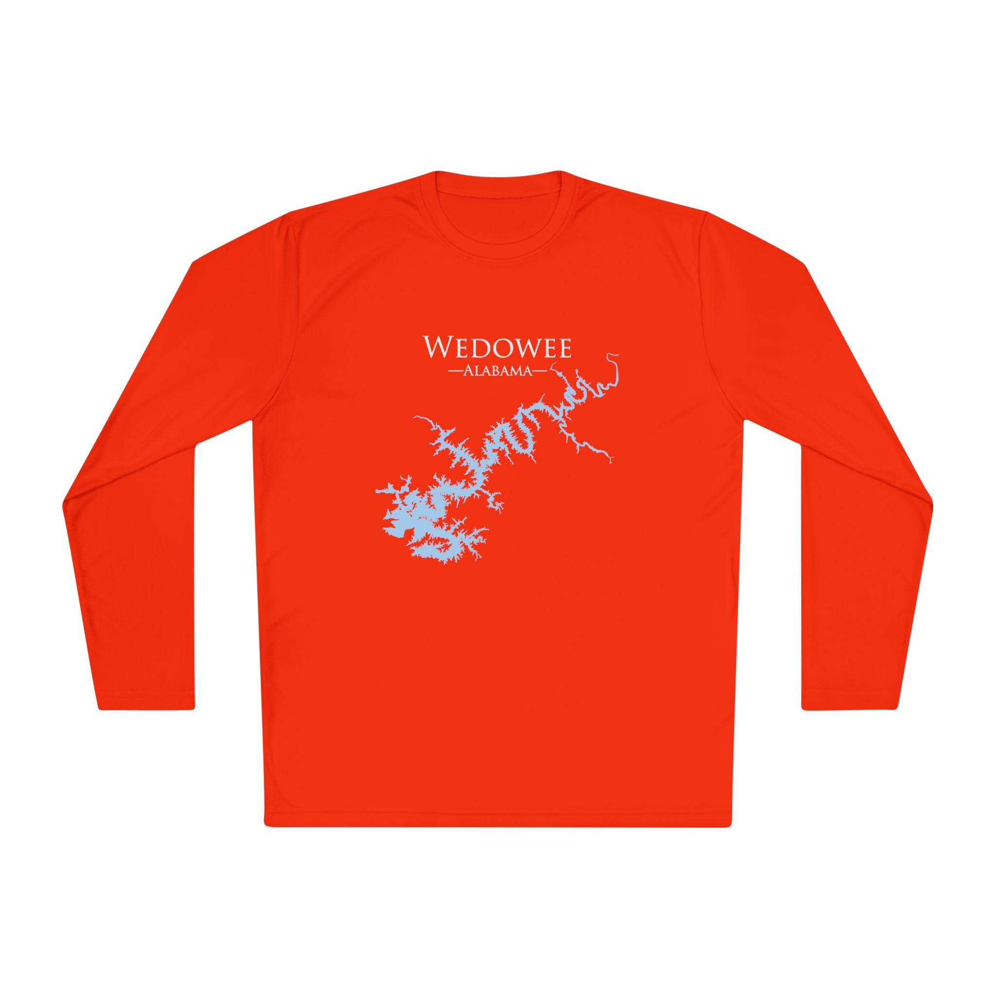 Wedowee Alabama Dri-fit Boating Shirt – Breathable Material – Men's Long Sleeve Moisture Wicking Tee – Alabama Lake
