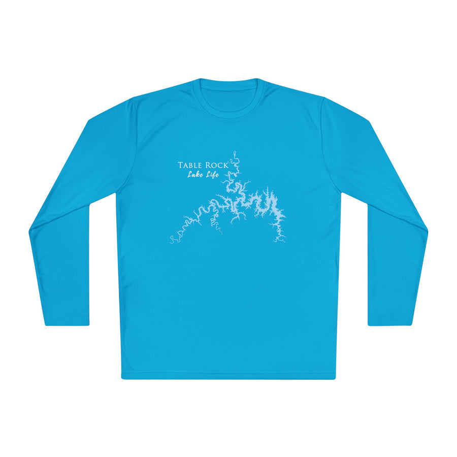 Table Rock Lake Life Dri-fit Boating Shirt – Breathable Material – Men's Long Sleeve Moisture Wicking Tee – Missouri and Arkansas Lake