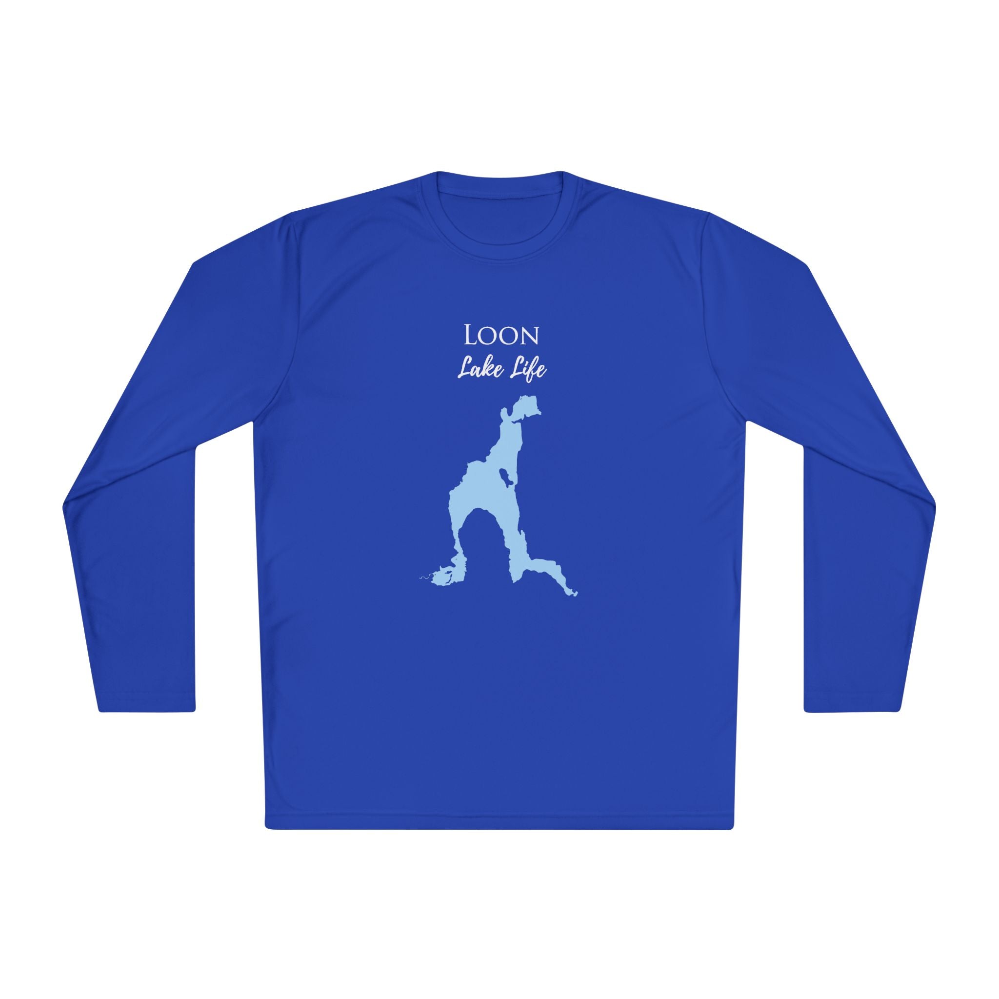 Loon Lake Life Dri-fit Boating Shirt – Breathable Material – Men's Long Sleeve Moisture Wicking Tee – New York Lake