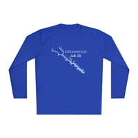 Greenwood Lake Life Dri-fit Boating Shirt – Breathable Material – Men's Long Sleeve Moisture Wicking Tee – South Carolina Lake