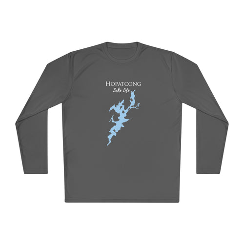 Hopatcong Lake Life Dri-fit Boating Shirt – Breathable Material – Men's Long Sleeve Moisture Wicking Tee – New Jersey Lake