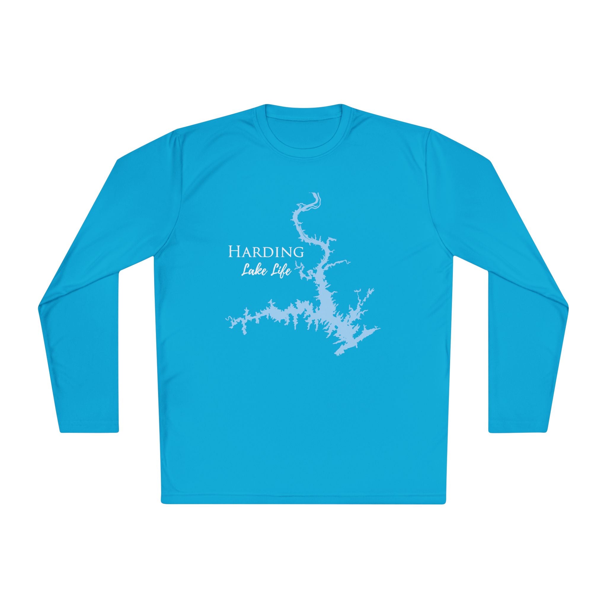 Harding Lake Life Dri-fit Boating Shirt – Breathable Material – Men's Long Sleeve Moisture Wicking Tee – Georgia Lake