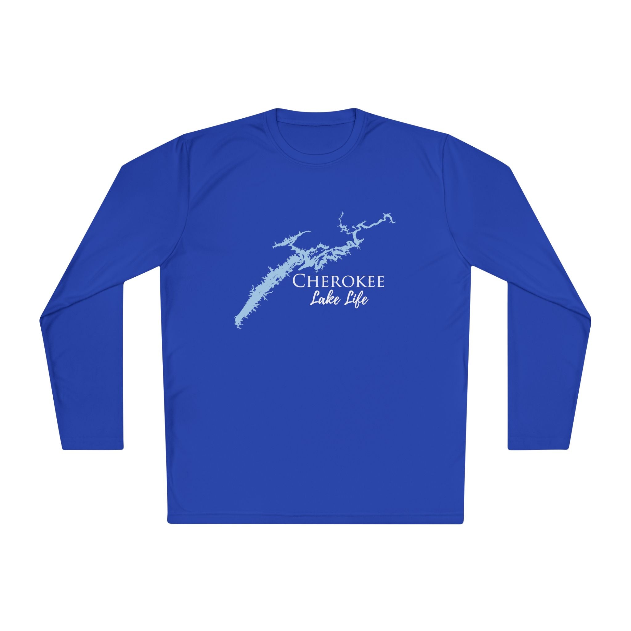 Cherokee Lake Life Dri-fit Boating Shirt – Breathable Material – Men's Long Sleeve Moisture Wicking Tee – Tennessee Lake