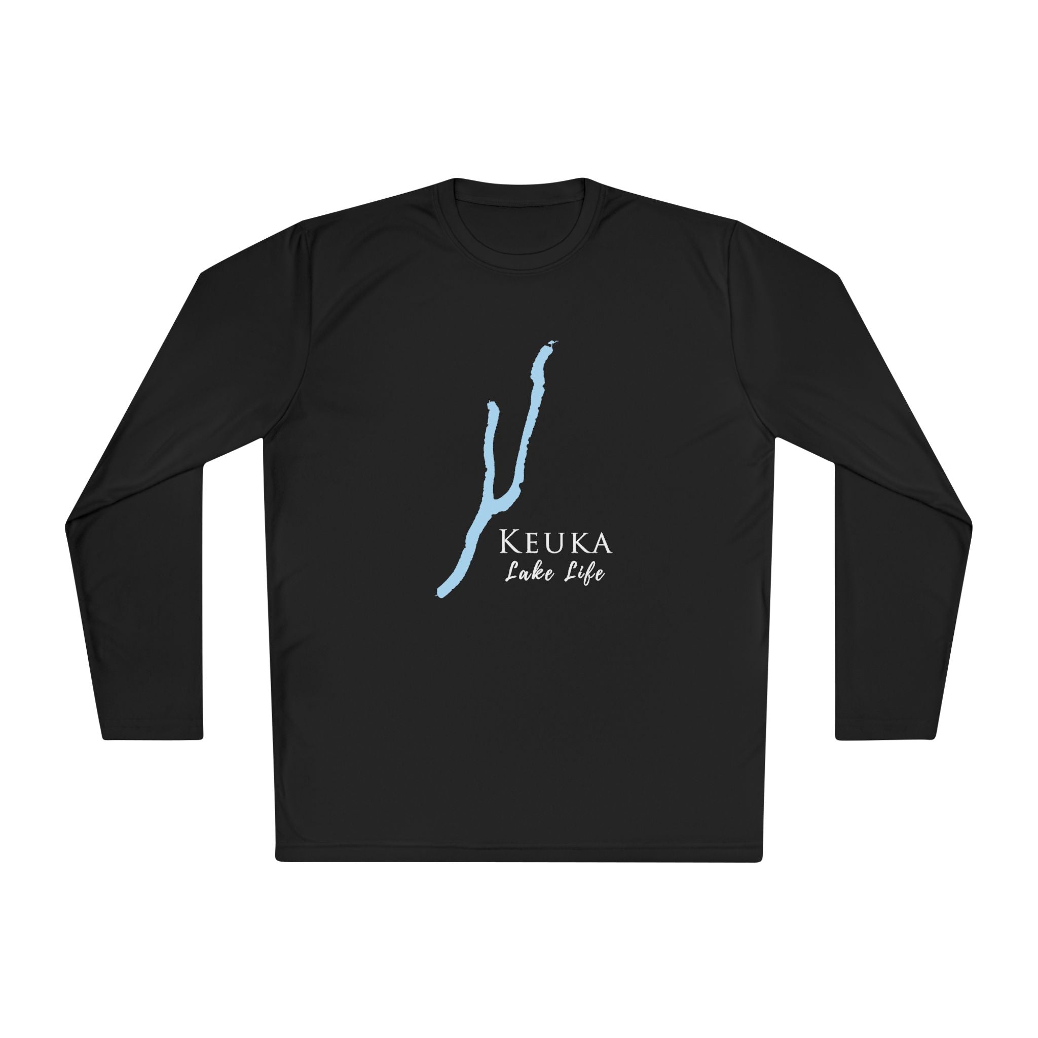Keuka Lake Life Dri-fit Boating Shirt – Breathable Material – Men's Long Sleeve Moisture Wicking Tee – New York Lake