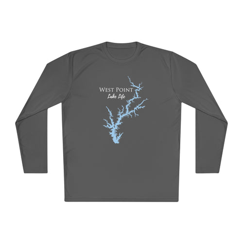 West Point Lake Life Dri-fit Boating Shirt – Breathable Material – Men's Long Sleeve Moisture Wicking Tee – Georgia Lake
