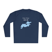 Paw Paw Lake Life Dri-fit Boating Shirt – Breathable Material – Men's Long Sleeve Moisture Wicking Tee – Michigan Lake