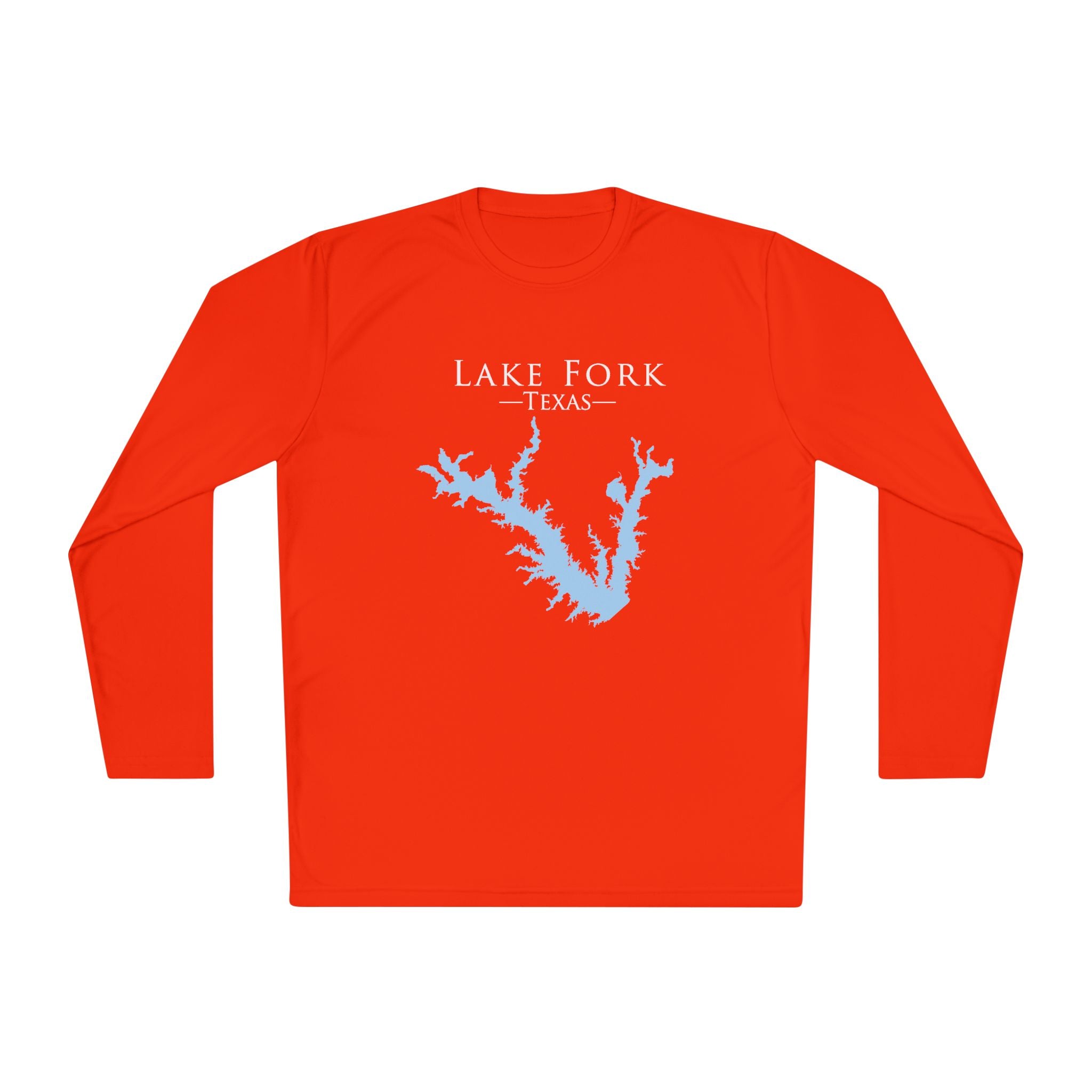 Lake Fork Texas Dri-fit Boating Shirt – Breathable Material – Men's Long Sleeve Moisture Wicking Tee – Texas Lake