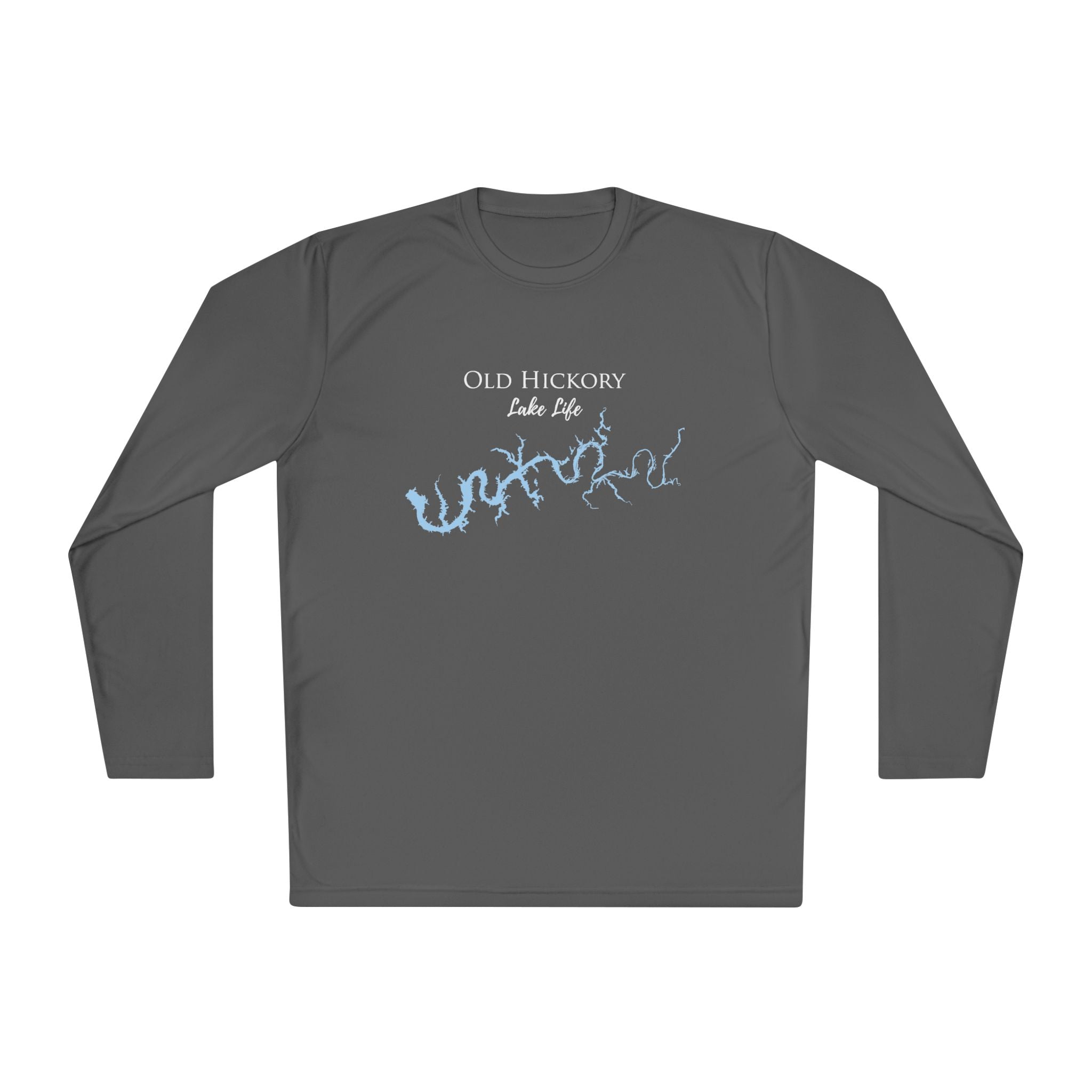 Old Hickory Lake Life Dri-fit Boating Shirt – Breathable Material – Men's Long Sleeve Moisture Wicking Tee – Tennessee Lake