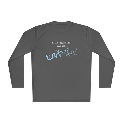 Old Hickory Lake Life Dri-fit Boating Shirt – Breathable Material – Men's Long Sleeve Moisture Wicking Tee – Tennessee Lake