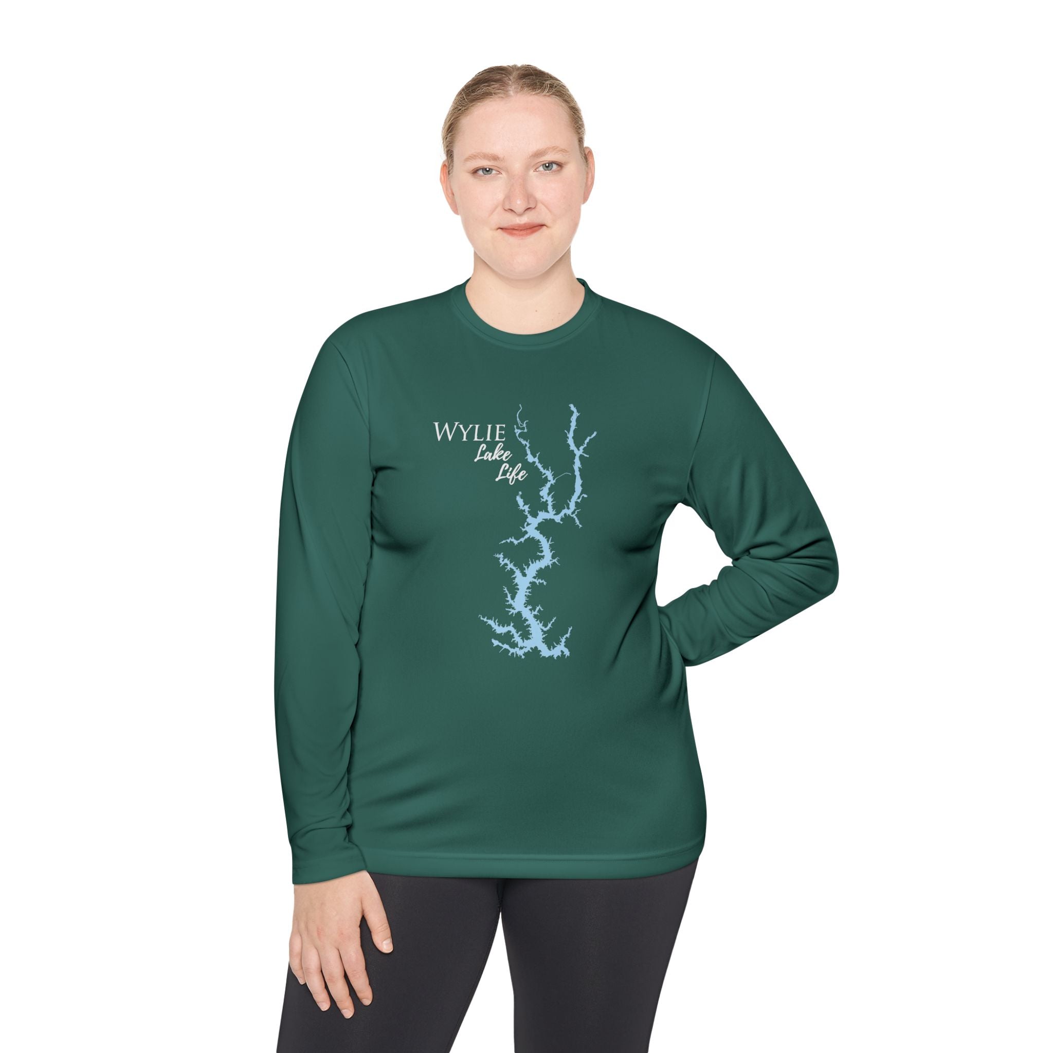 Wylie Lake Life Dri-fit Boating Shirt – Breathable Material – Men's Long Sleeve Moisture Wicking Tee – South Carolina Lake