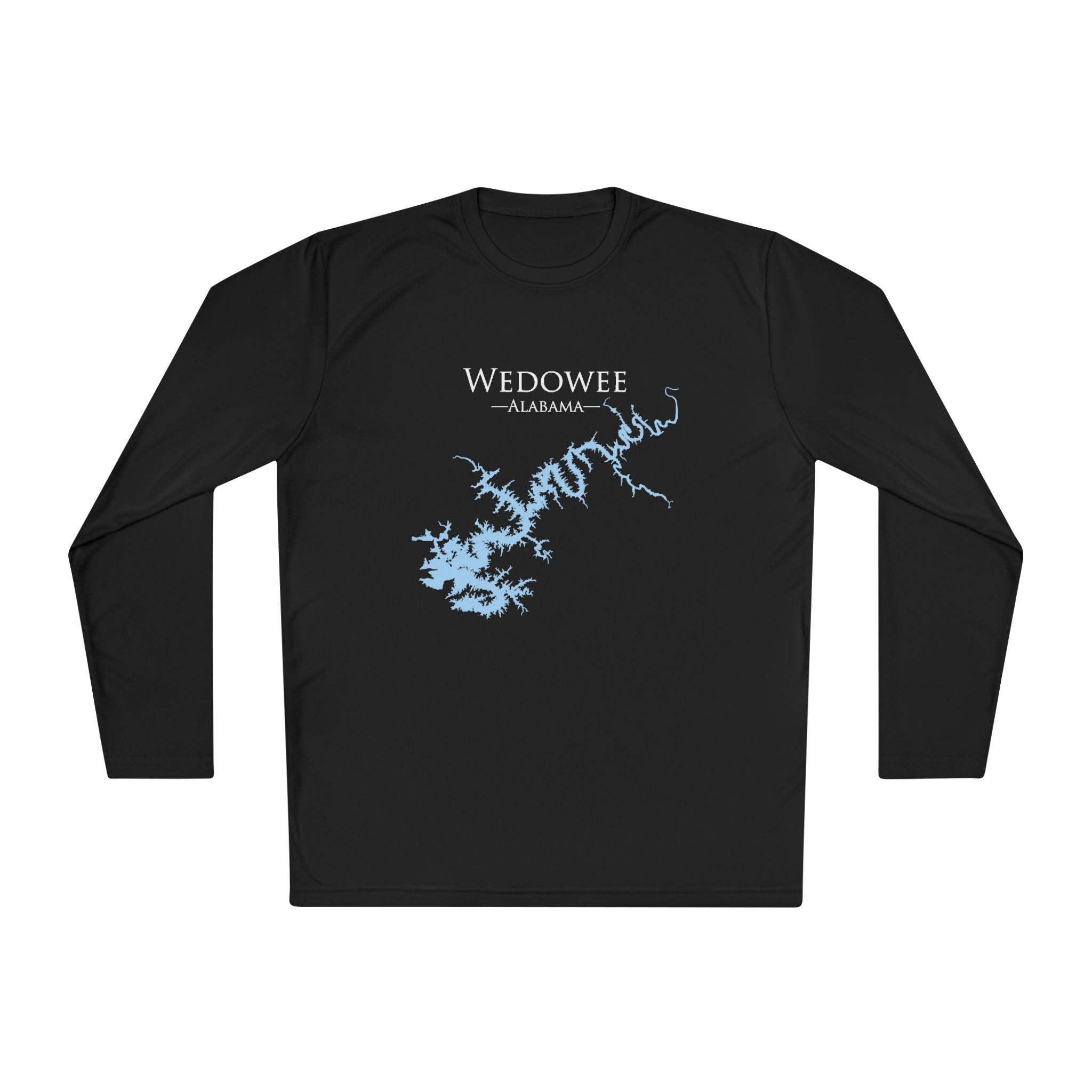 Wedowee Alabama Dri-fit Boating Shirt – Breathable Material – Men's Long Sleeve Moisture Wicking Tee – Alabama Lake