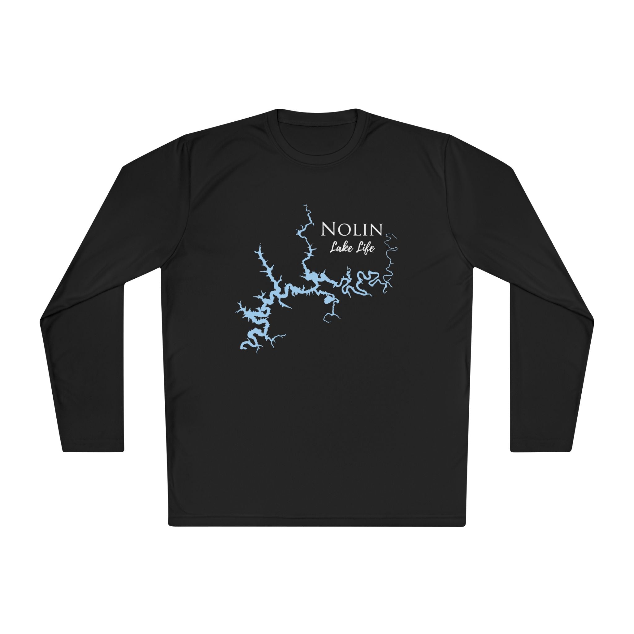 Nolin Lake Life Dri-fit Boating Shirt – Breathable Material – Men's Long Sleeve Moisture Wicking Tee – Kentucky Lake