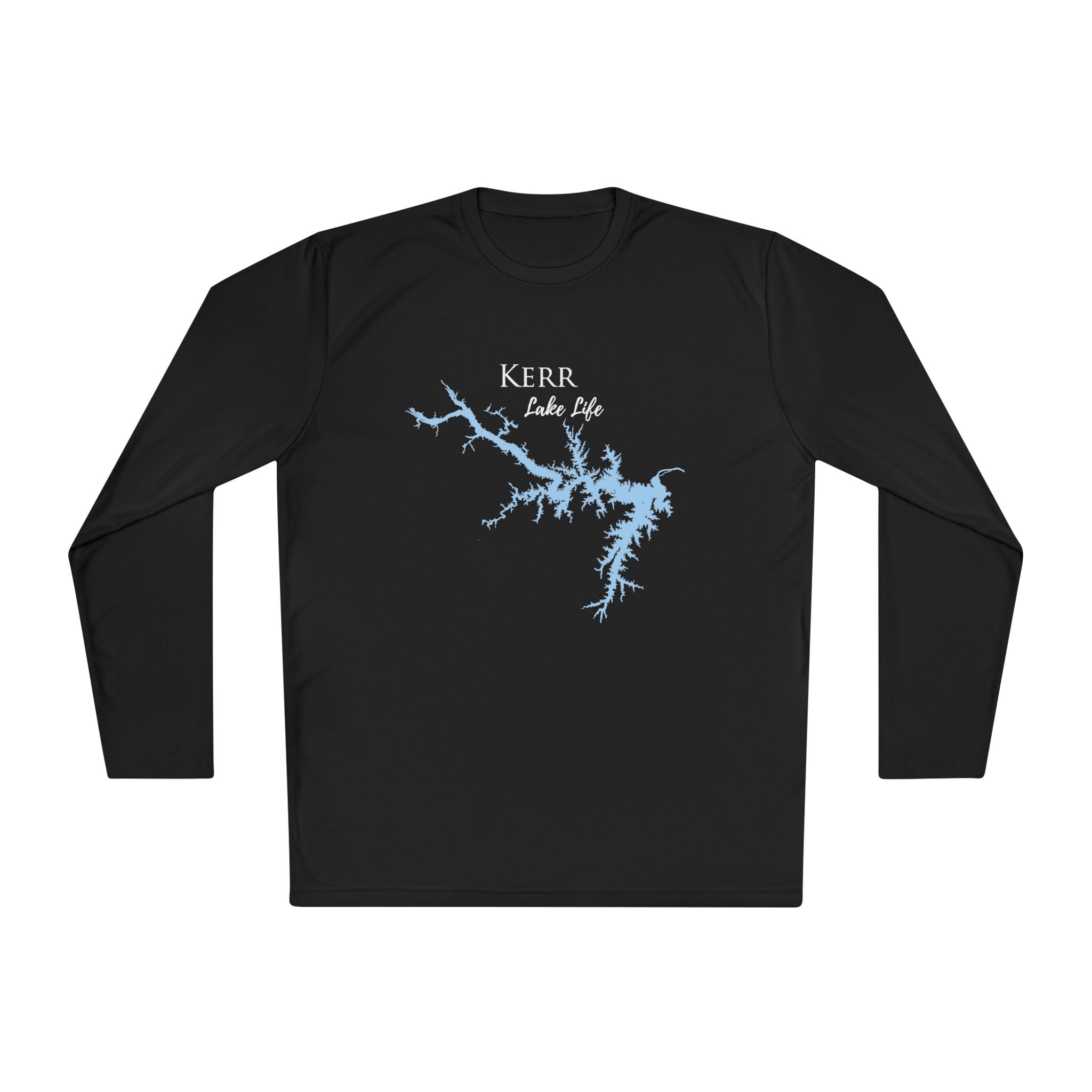Kerr Lake Life Dri-fit Boating Shirt – Breathable Material – Men's Long Sleeve Moisture Wicking Tee – North Carolina and Virginia Lake