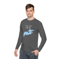 Paw Paw Lake Life Dri-fit Boating Shirt – Breathable Material – Men's Long Sleeve Moisture Wicking Tee – Michigan Lake