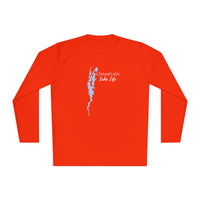 Champlain Lake Life Dri-fit Boating Shirt – Breathable Material – Men's Long Sleeve Moisture Wicking Tee – New York and Vermont Lake