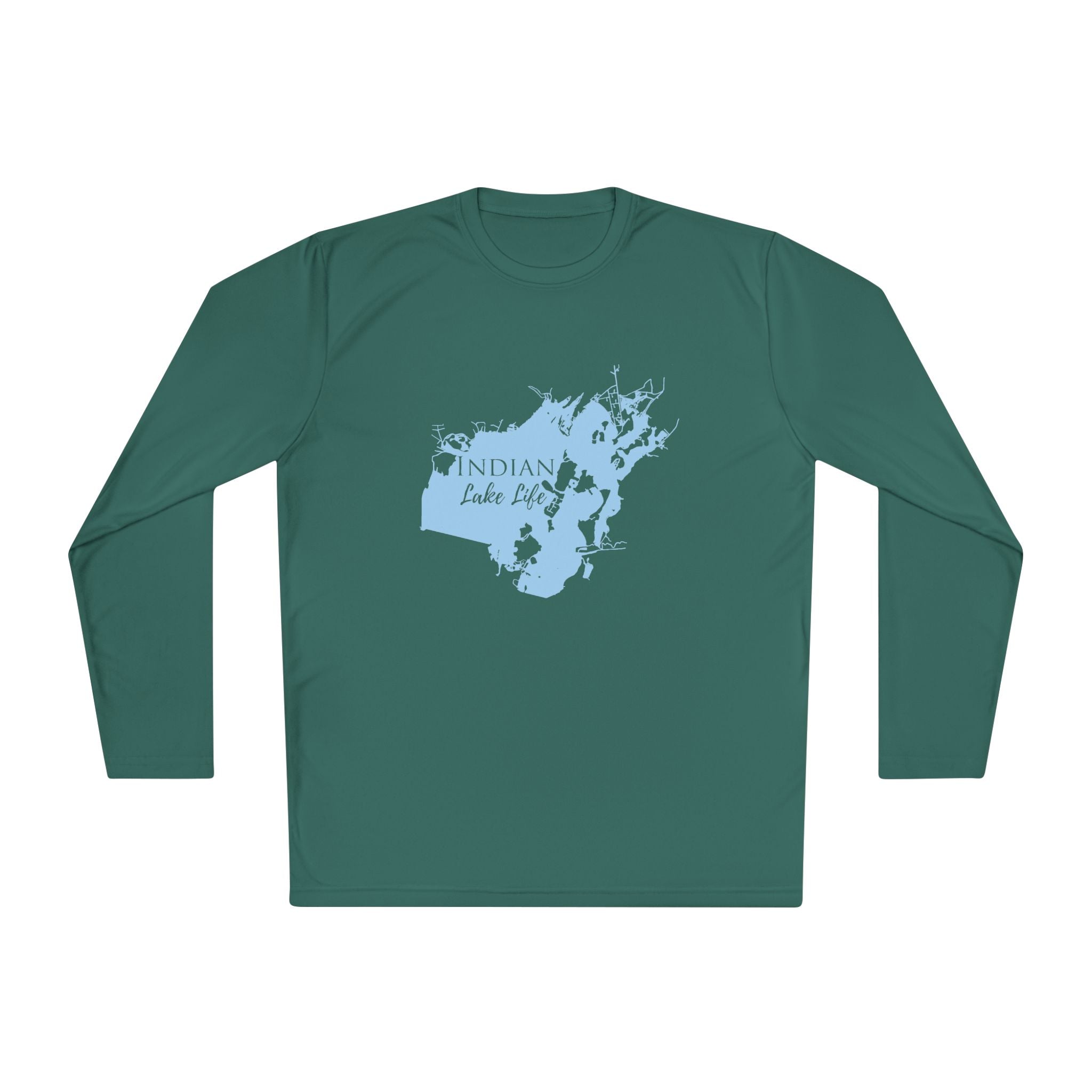 Indian Lake Life Dri-fit Boating Shirt – Breathable Material – Men's Long Sleeve Moisture Wicking Tee – Ohio Lake