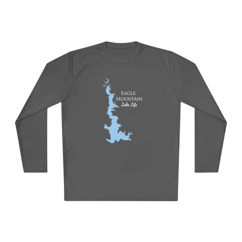 Eagle Mountain Lake Life Dri-fit Boating Shirt – Breathable Material – Men's Long Sleeve Moisture Wicking Tee – Texas Lake