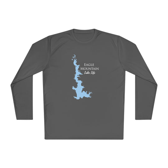 Eagle Mountain Lake Life Dri-fit Boating Shirt – Breathable Material – Men's Long Sleeve Moisture Wicking Tee – Texas Lake