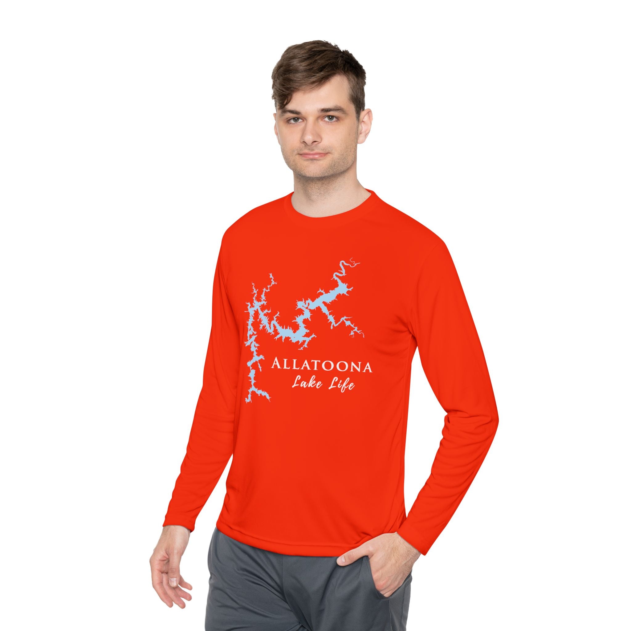 Allatoona Lake Life Dri-fit Boating Shirt – Breathable Material – Men's Long Sleeve Moisture Wicking Tee – Georgia Lake