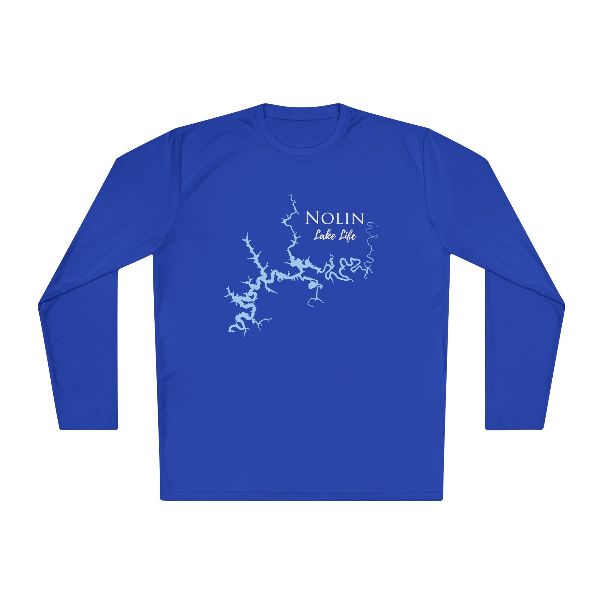 Nolin Lake Life Dri-fit Boating Shirt – Breathable Material – Men's Long Sleeve Moisture Wicking Tee – Kentucky Lake