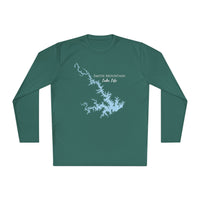 Smith Mountain Lake Life Dri-fit Boating Shirt – Breathable Material – Men's Long Sleeve Moisture Wicking Tee – Virginia Lake
