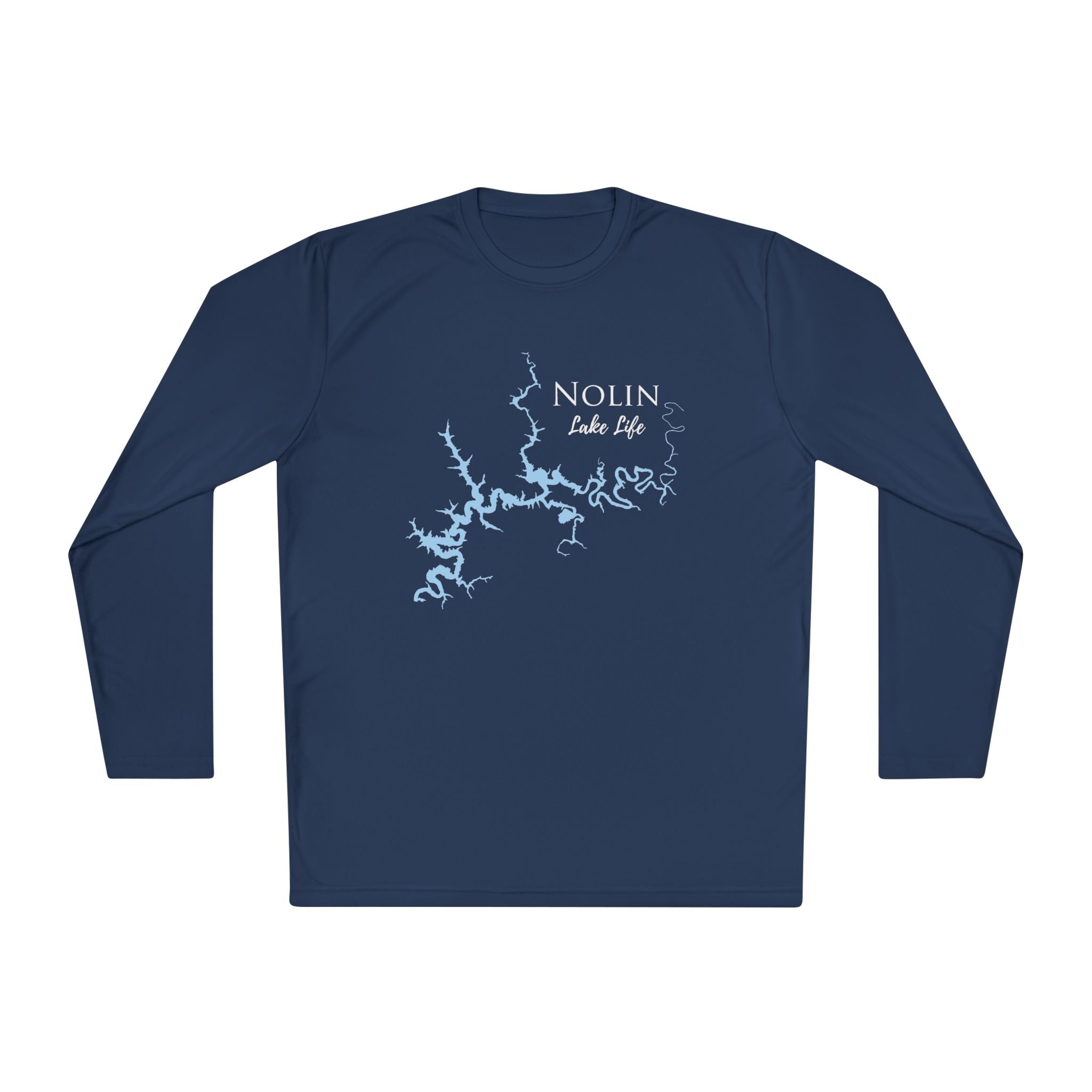 Nolin Lake Life Dri-fit Boating Shirt – Breathable Material – Men's Long Sleeve Moisture Wicking Tee – Kentucky Lake