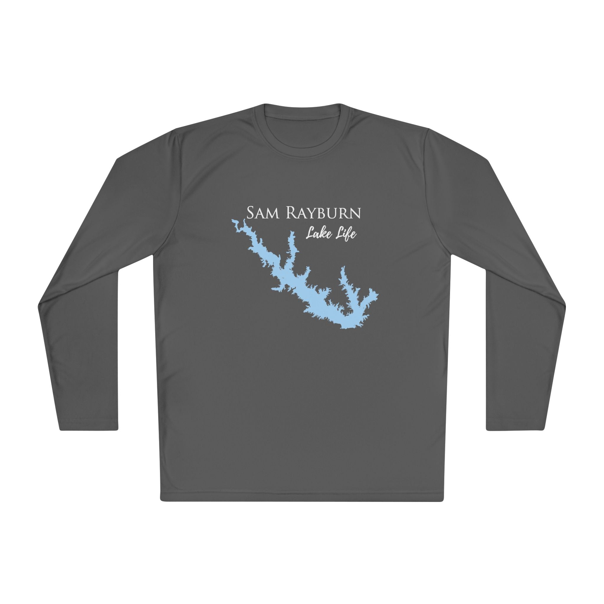 Sam Rayburn Lake Life Dri-fit Boating Shirt – Breathable Material – Men's Long Sleeve Moisture Wicking Tee – Texas Lake