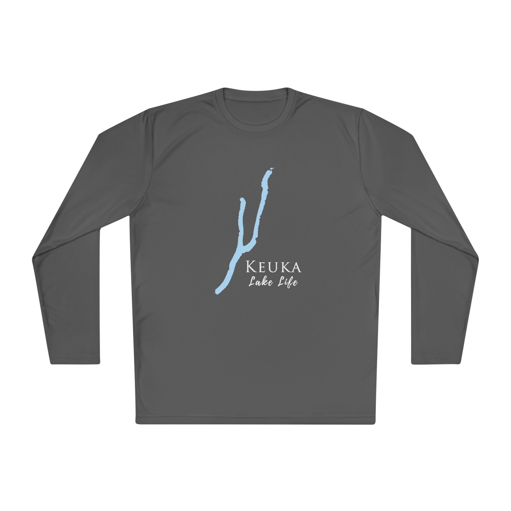 Keuka Lake Life Dri-fit Boating Shirt – Breathable Material – Men's Long Sleeve Moisture Wicking Tee – New York Lake