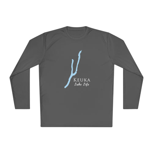 Keuka Lake Life Dri-fit Boating Shirt – Breathable Material – Men's Long Sleeve Moisture Wicking Tee – New York Lake