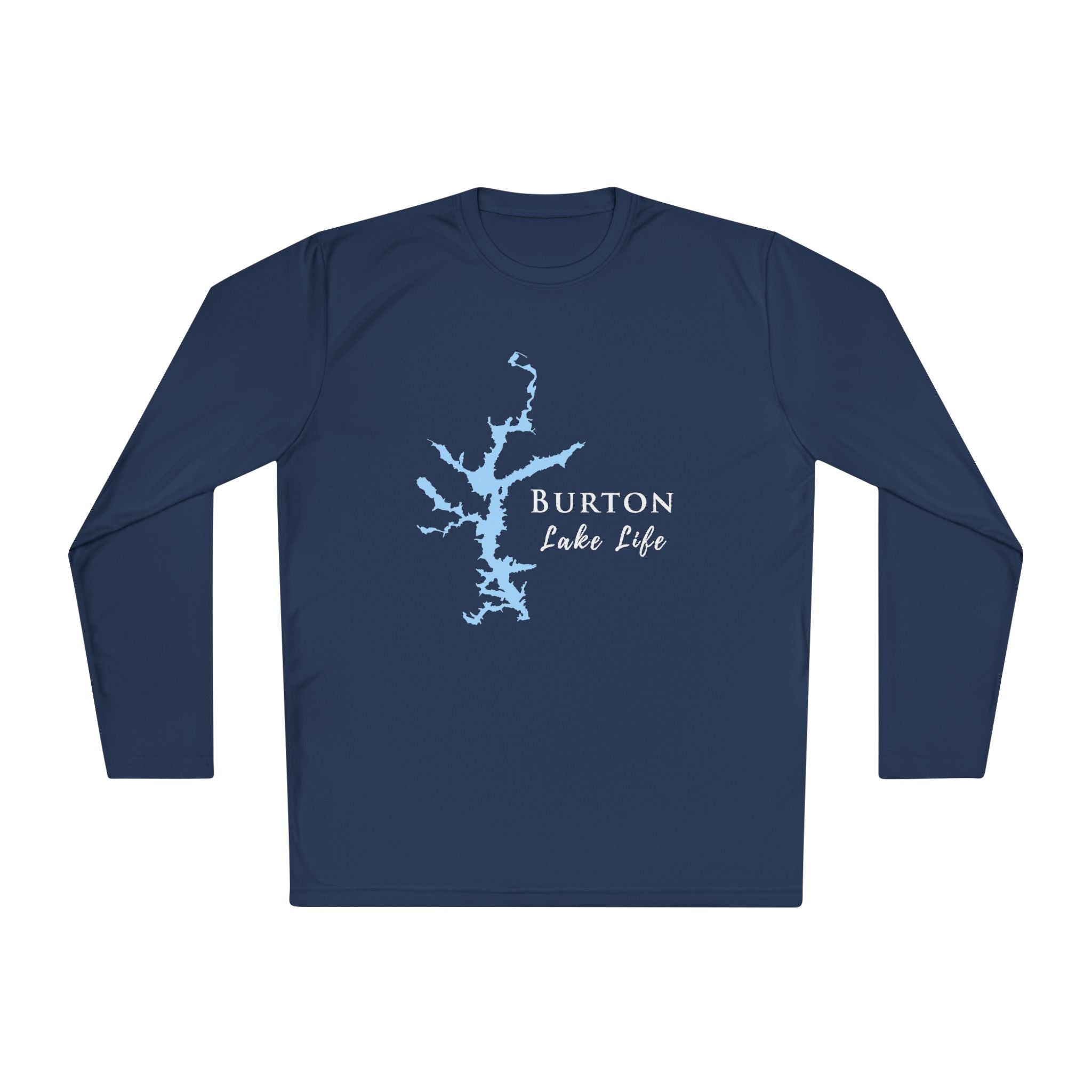 Burton Lake Life Dri-fit Boating Shirt – Breathable Material – Men's Long Sleeve Moisture Wicking Tee – Georgia Lake