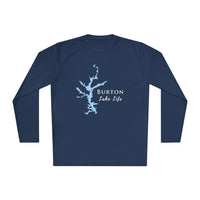 Burton Lake Life Dri-fit Boating Shirt – Breathable Material – Men's Long Sleeve Moisture Wicking Tee – Georgia Lake