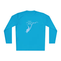 Great Sacandaga Lake Life Dri-fit Boating Shirt – Breathable Material – Men's Long Sleeve Moisture Wicking Tee – New York Lake