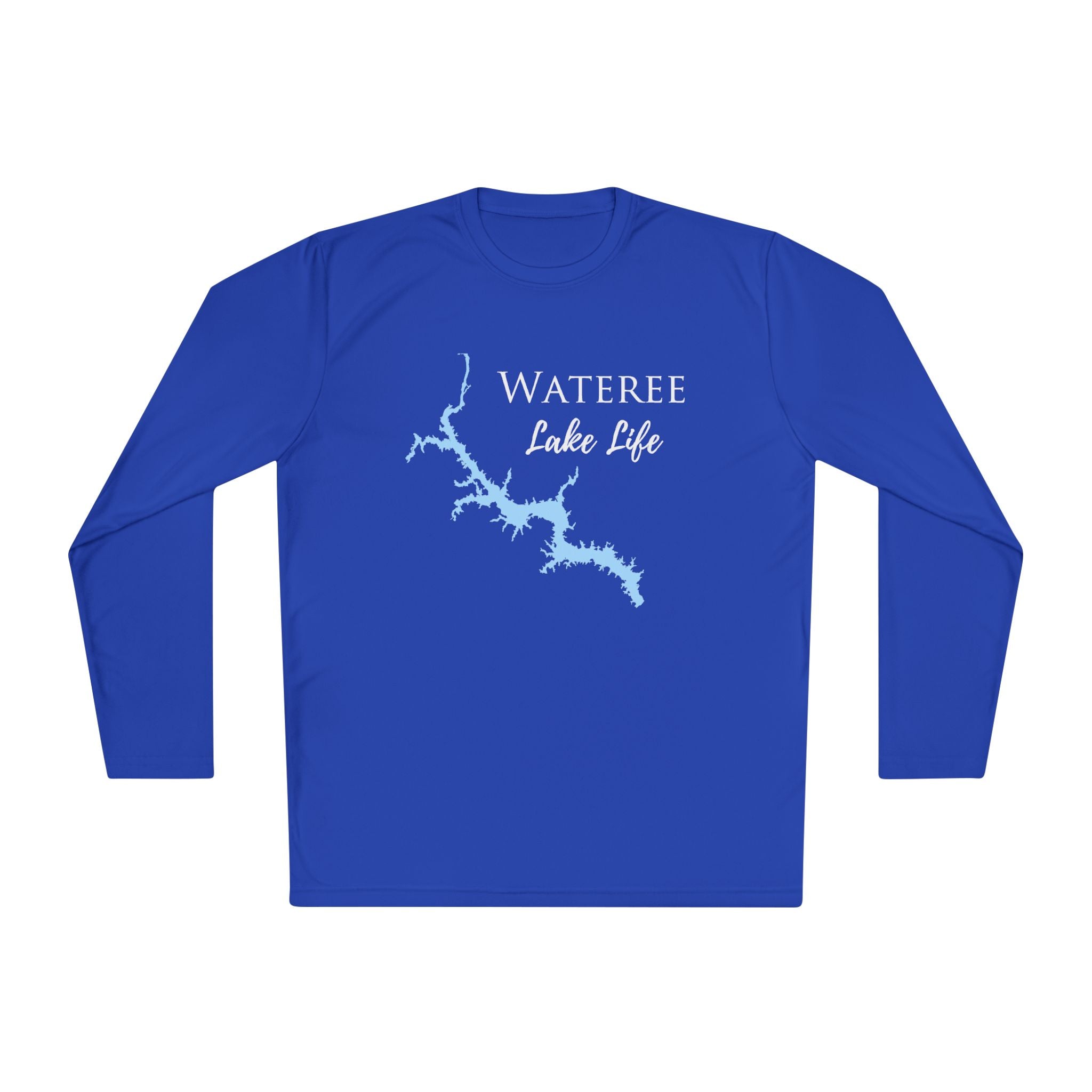 Wateree Lake Life Dri-fit Boating Shirt – Breathable Material – Men's Long Sleeve Moisture Wicking Tee – South Carolina Lake