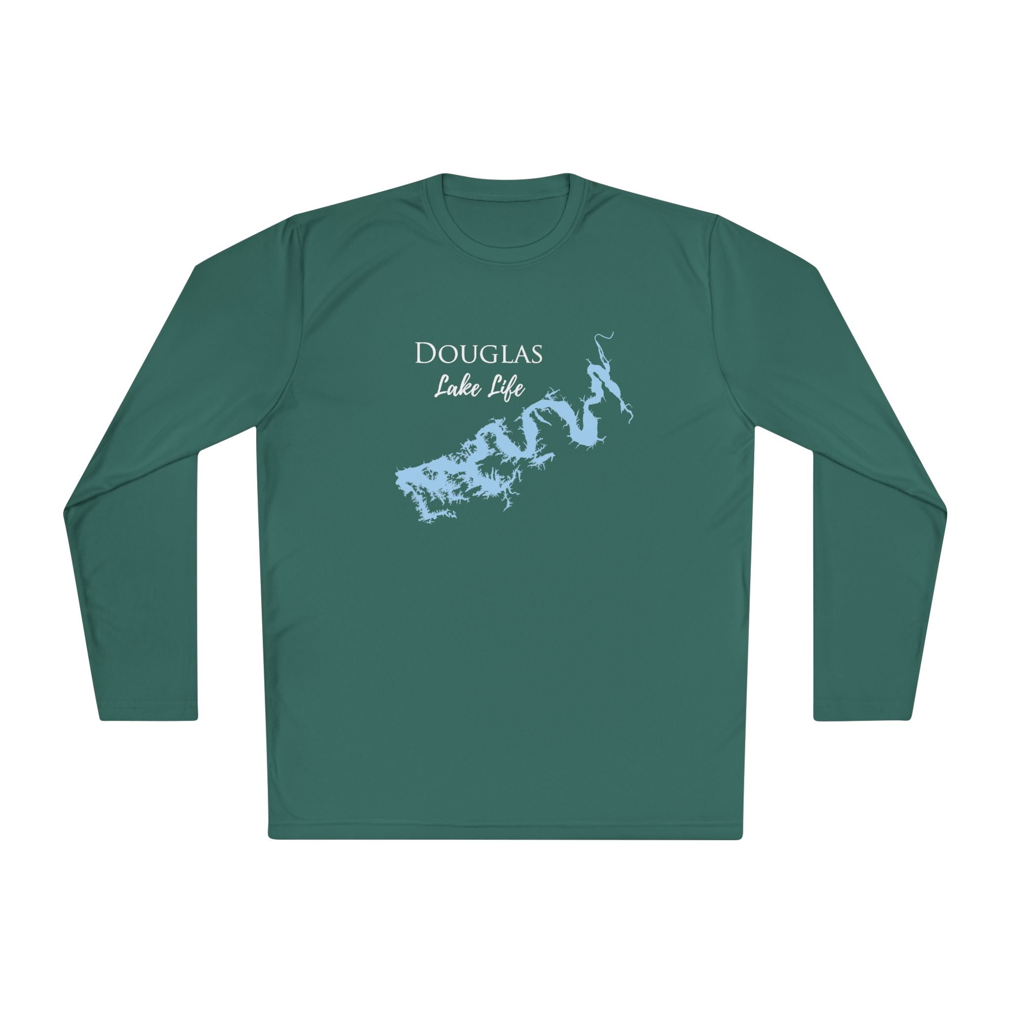 Douglas Lake Life Dri-fit Boating Shirt – Breathable Material – Men's Long Sleeve Moisture Wicking Tee – Tennessee Lake
