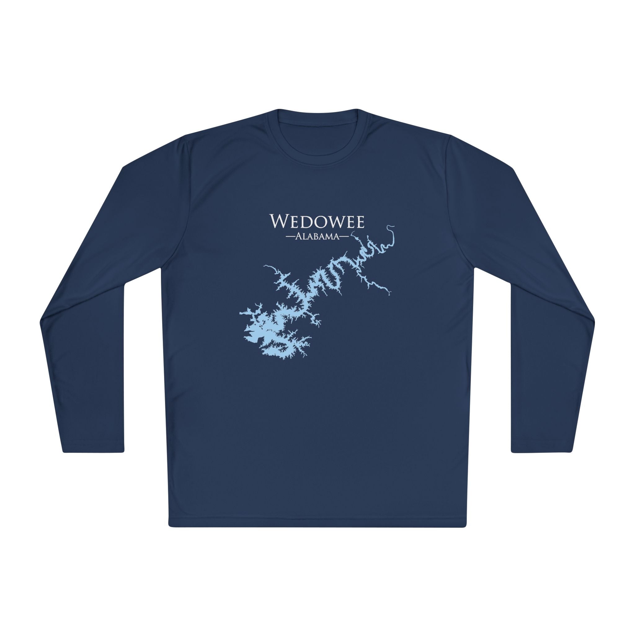 Wedowee Alabama Dri-fit Boating Shirt – Breathable Material – Men's Long Sleeve Moisture Wicking Tee – Alabama Lake