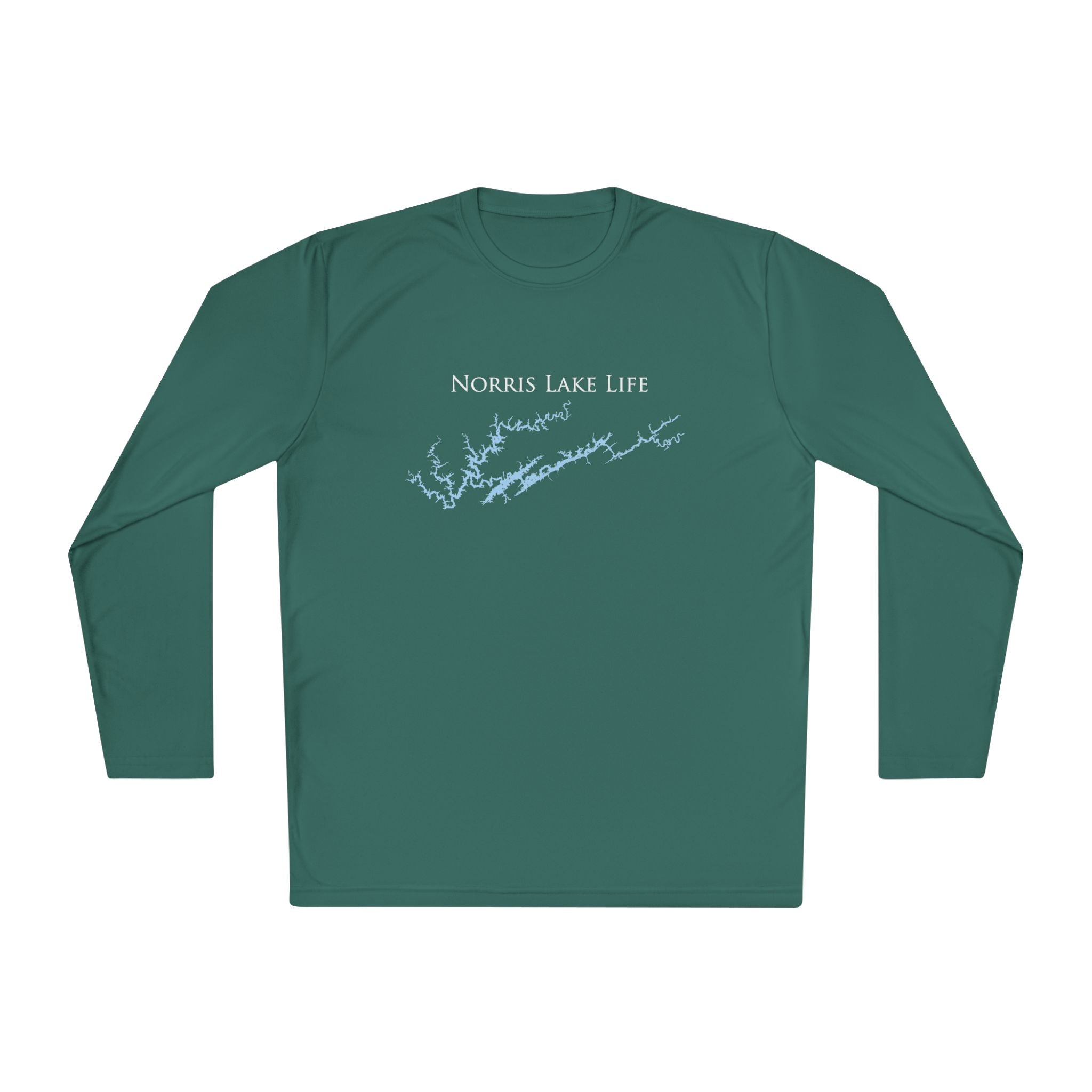 Norris Lake Life Dri-fit Boating Shirt – Breathable Material – Men's Long Sleeve Moisture Wicking Tee – Tennessee Lake