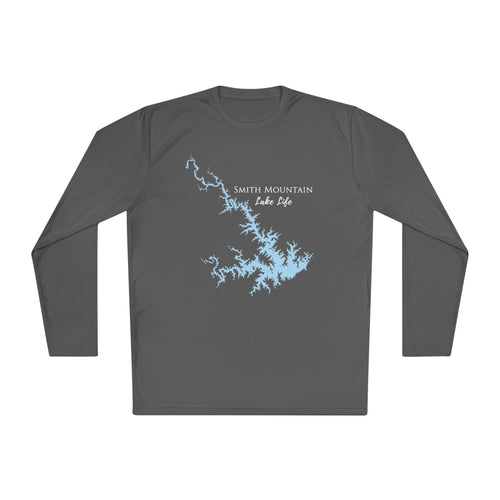 Smith Mountain Lake Life Dri-fit Boating Shirt – Breathable Material – Men's Long Sleeve Moisture Wicking Tee – Virginia Lake