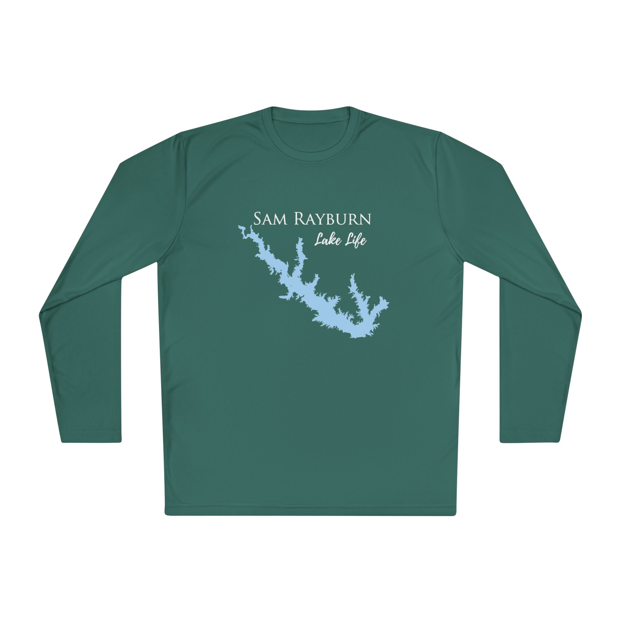 Sam Rayburn Lake Life Dri-fit Boating Shirt – Breathable Material – Men's Long Sleeve Moisture Wicking Tee – Texas Lake