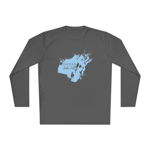 Indian Lake Life Dri-fit Boating Shirt – Breathable Material – Men's Long Sleeve Moisture Wicking Tee – Ohio Lake