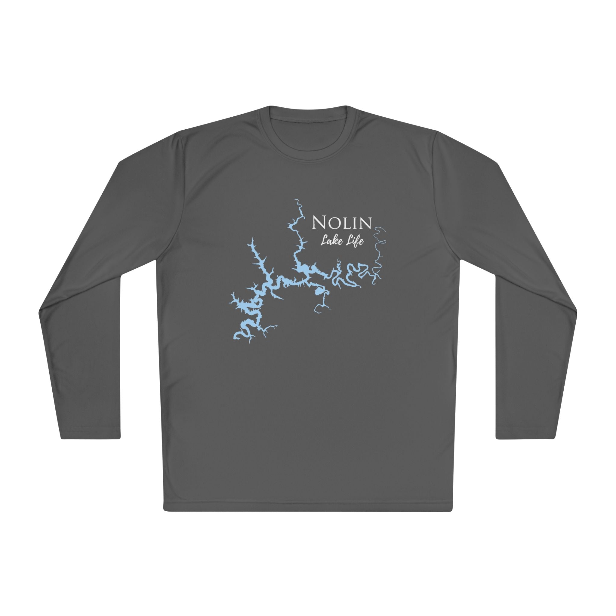 Nolin Lake Life Dri-fit Boating Shirt – Breathable Material – Men's Long Sleeve Moisture Wicking Tee – Kentucky Lake