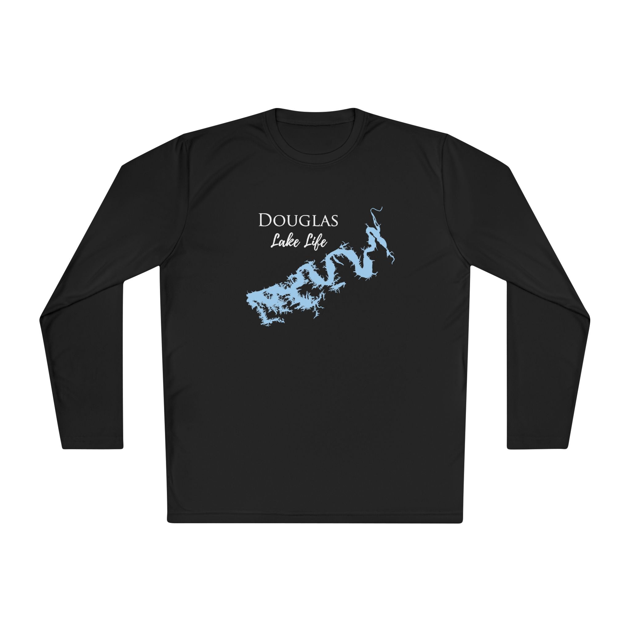 Douglas Lake Life Dri-fit Boating Shirt – Breathable Material – Men's Long Sleeve Moisture Wicking Tee – Tennessee Lake