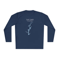 Lay Lake Alabama Dri-fit Boating Shirt – Breathable Material – Men's Long Sleeve Moisture Wicking Tee – Alabama Lake
