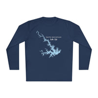 Smith Mountain Lake Life Dri-fit Boating Shirt – Breathable Material – Men's Long Sleeve Moisture Wicking Tee – Virginia Lake