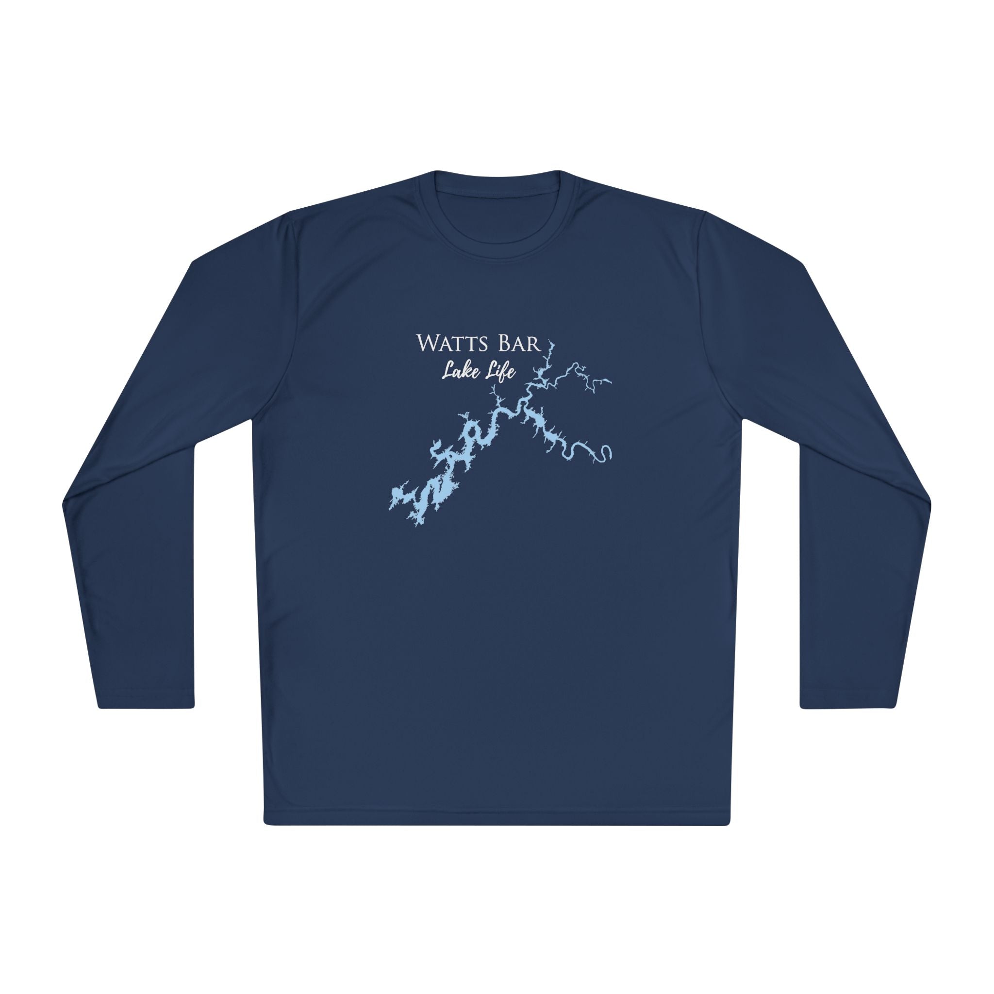 Watts Bar Lake Life Dri-fit Boating Shirt – Breathable Material – Men's Long Sleeve Moisture Wicking Tee – Tennessee Lake