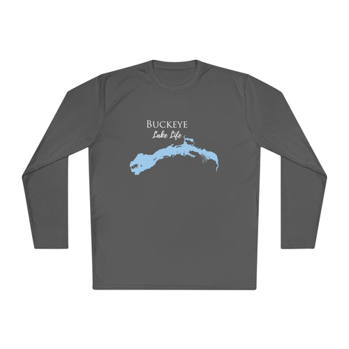 Buckeye Lake Life Dri-fit Boating Shirt – Breathable Material – Men's Long Sleeve Moisture Wicking Tee – Ohio Lake