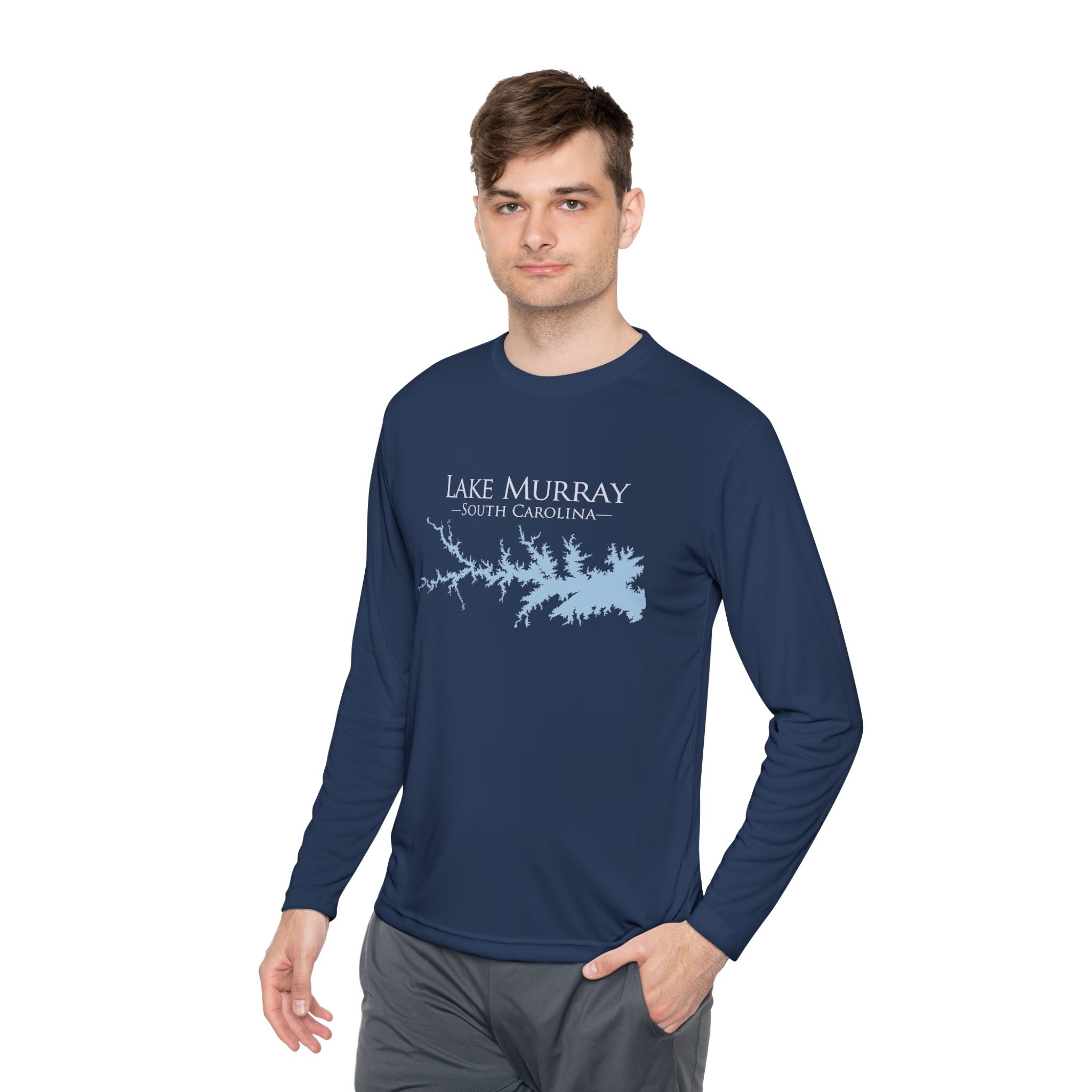 Murray South Carolina Dri-fit Boating Shirt – Breathable Material – Men's Long Sleeve Moisture Wicking Tee – South Carolina Lake