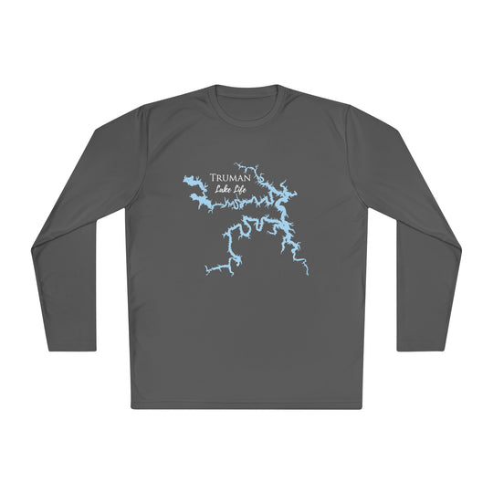 Truman Lake Life Dri-fit Boating Shirt – Breathable Material – Men's Long Sleeve Moisture Wicking Tee – Missouri Lake