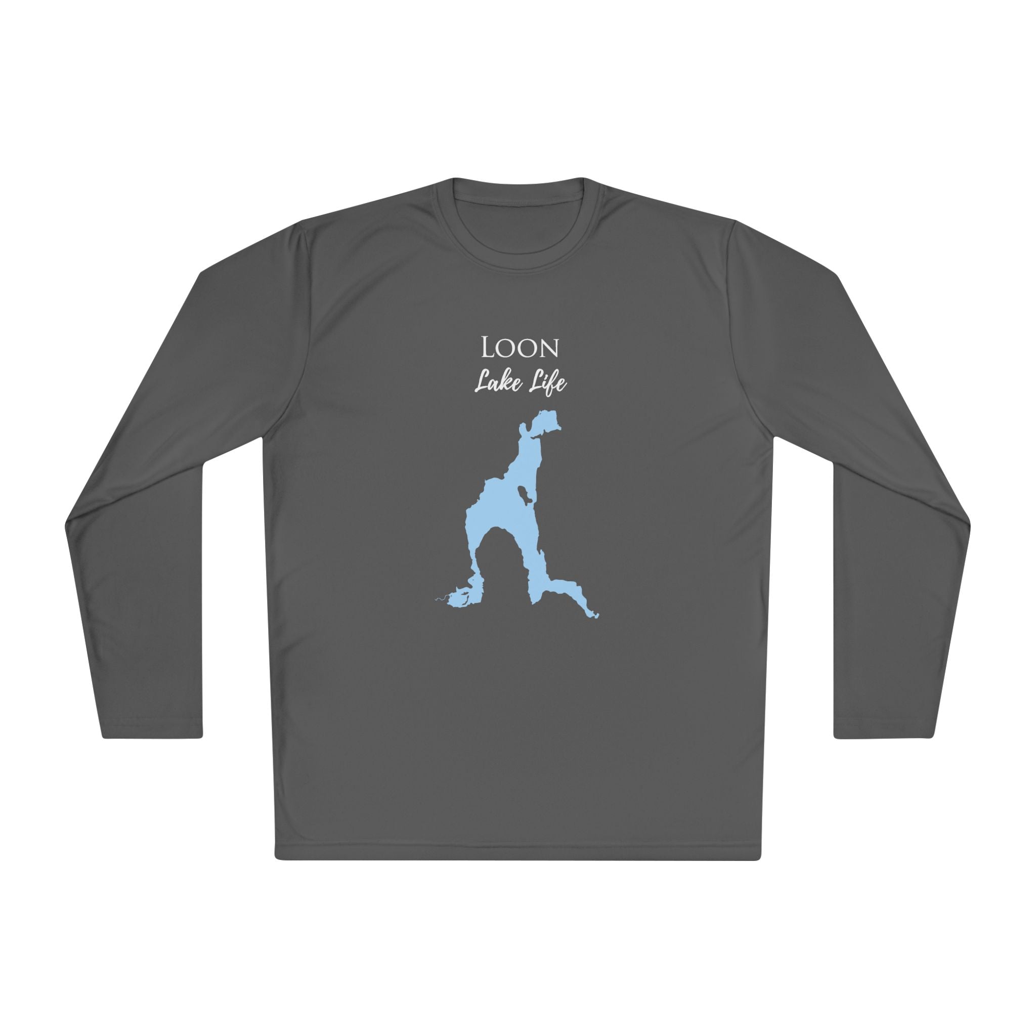 Loon Lake Life Dri-fit Boating Shirt – Breathable Material – Men's Long Sleeve Moisture Wicking Tee – New York Lake